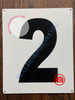 NUMBER 2 SignWHITE