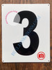 NUMBER 3 SignWHITE