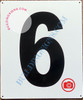 NUMBER 6 SignWHITE