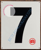 NUMBER 7 SignWHITE