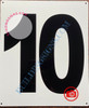 NUMBER 10 SignWHITE