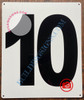 NUMBER 10 SignWHITE