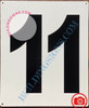 NUMBER 11 SignWHITE