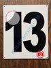 NUMBER 13 SignWHITE