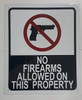 NO FIREARMS Allowed ON This Property DOB SIGN NO FIREARMS Allowed ON This Property DOB SIGN