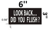 Toilet Sign-Look Back DID You Flush DOB SIGN Toilet Sign-Look Back DID You Flush DOB SIGN