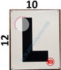 Large Letter L -Metal SignParking LOT SIGNAGE Large Letter L -Metal SignParking LOT SIGNAGE