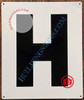 Large Letter H -Metal SignParking LOT BUILDING SIGN