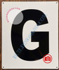 Large Letter G -Metal SignParking LOT Sign