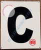 Large Letter C -Metal SignParking LOT DOB SIGN Large Letter C -Metal SignParking LOT DOB SIGN