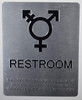 Gender Neutral Symbols Restroom Wall BUILDING SIGN Gender Neutral Symbols Restroom Wall BUILDING SIGN