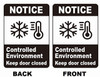 Notice Controlled Enviroment Keep Door Closed Decal Sticker Sign- Double Sided for Window. Notice Controlled Enviroment Keep Door Closed Decal Sticker Sign- Double Sided for Window.