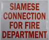 Siamese Connection for FIRE Department   Fire Department Sign Siamese Connection for FIRE Department   Fire Department Sign