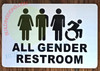 All Gender Restroom ACCESSABLE Sign-Two Images All Gender Restroom ACCESSABLE Sign-Two Images