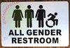 All Gender Restroom ACCESSABLE Sign-Two Images All Gender Restroom ACCESSABLE Sign-Two Images