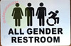 All Gender Restroom ACCESSABLE Sign-Two Images All Gender Restroom ACCESSABLE Sign-Two Images