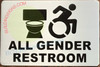 All Gender Restroom ACCESSIBLE Sign All Gender Restroom ACCESSIBLE Sign