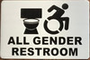 All Gender Restroom ACCESSIBLE DOB SIGN All Gender Restroom ACCESSIBLE DOB SIGN