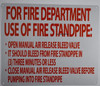 Manual air Release   Fire Department Sign