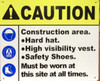 CAUTION: CONSTRUCTION AREA HPD SIGN CONSTRUCTION PPE HPD SIGN CAUTION: CONSTRUCTION AREA HPD SIGN CONSTRUCTION PPE HPD SIGN