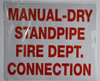 Manual Dry Standpipe   Sign