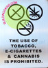The USE of Tobacco, E Cigarettes & Cannabis is Prohibited HPD SIGN