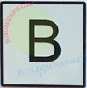 Elevator Floor Number B Sign- Elevator JAMB Plate Floor B COMPLIANCE SIGN Elevator Floor Number B Sign- Elevator JAMB Plate Floor B COMPLIANCE SIGN