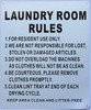LAUNDRY ROOM RULES DOB SIGN LAUNDRY ROOM RULES DOB SIGN