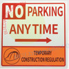 NO PARKING ANYTIME WITH RIGHT ARROW SIGN NO PARKING ANYTIME WITH RIGHT ARROW SIGN