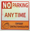 NO PARKING ANYTIME SIGN