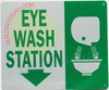 EYE WASH STATION SIGN WITH ARROW DOWN SIGN EYE WASH STATION SIGN WITH ARROW DOWN SIGN