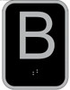 Elevator floor number B SignElevator Jamb Plate B Elevator floor number B SignElevator Jamb Plate B