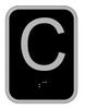 Elevator floor number C sign- Elevator Jamb Plate C Elevator floor number C sign- Elevator Jamb Plate C
