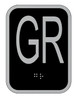 Elevator floor number GR sign- Elevator Jamb Plate GR Elevator floor number GR sign- Elevator Jamb Plate GR