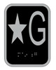 Elevator floor number Star G sign- Elevator Jamb Plate Star G