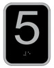 Elevator floor number 5 sign- Elevator Jamb Plate 5 Elevator floor number 5 sign- Elevator Jamb Plate 5