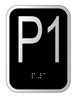 Elevator floor number P1 sign- Elevator Jamb Plate P1 Elevator floor number P1 sign- Elevator Jamb Plate P1