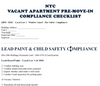 NYC Vacant Apartment Pre-Move-In Compliance Checklist for Landlords (pdf)