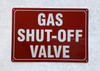 NYC GAS SHUT OFF VALVE SIGN