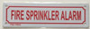 FIRE SPRINKLER ALARM Hpd Sign