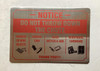 NYC NOTICE DO NOT THROW DOWN THE INCINERATOR CHUTE SIGN