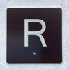 NYC ELEVATOR ROOF R FLOOR SIGN