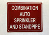 NYC COMBINATION AUTO SPRINKLER AND STANDPIPE SIGN