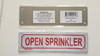 OPEN SPRINKLER   Fire Department Sign