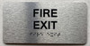 FIRE EXIT COMPLIANCE SIGN WITH RAISED LETTERS