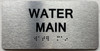 WATER MAIN SIGN WITH RAISED LETTERS