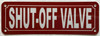 SHUT-OFF VALVE SAFETY SIGN