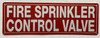 FIRE SPRINKLER CONTROL VALVE SIGN
