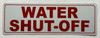 WATER SHUT-OFF SAFETY SIGN