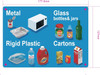 FD NYC RECYCLING SIGN METAL GLASS PLASTIC CARTONS SIGN